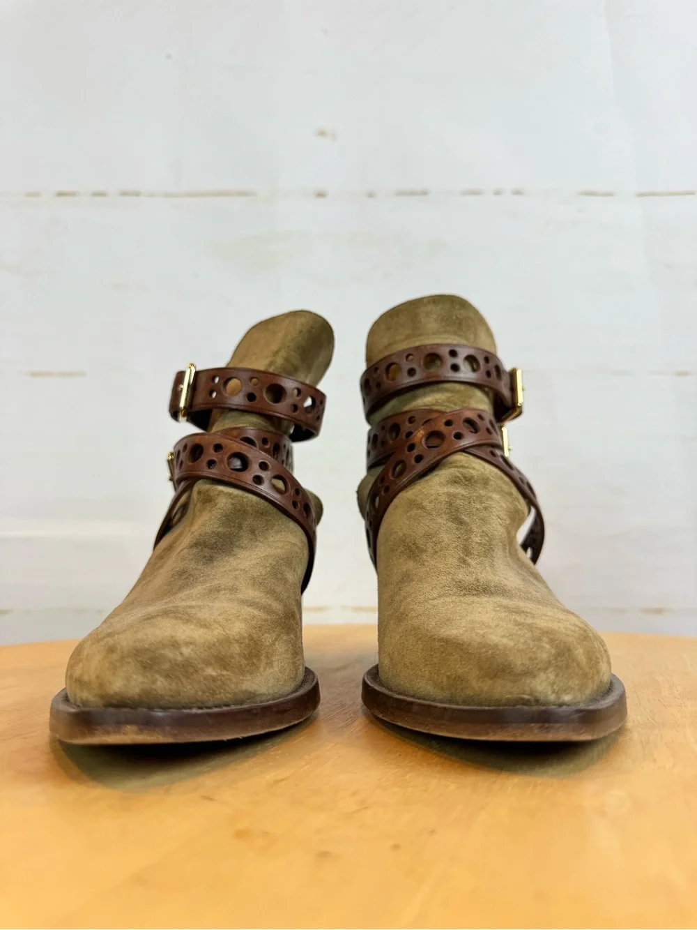 Burberry | Suede and Leather Booties, EU 36